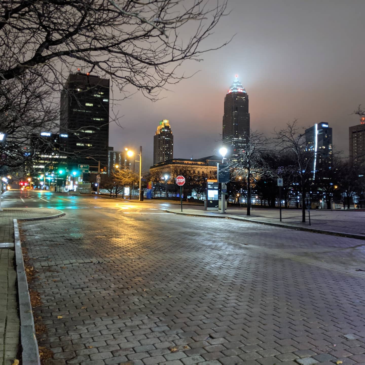 A quiet post dinner evening walk in #cleveland