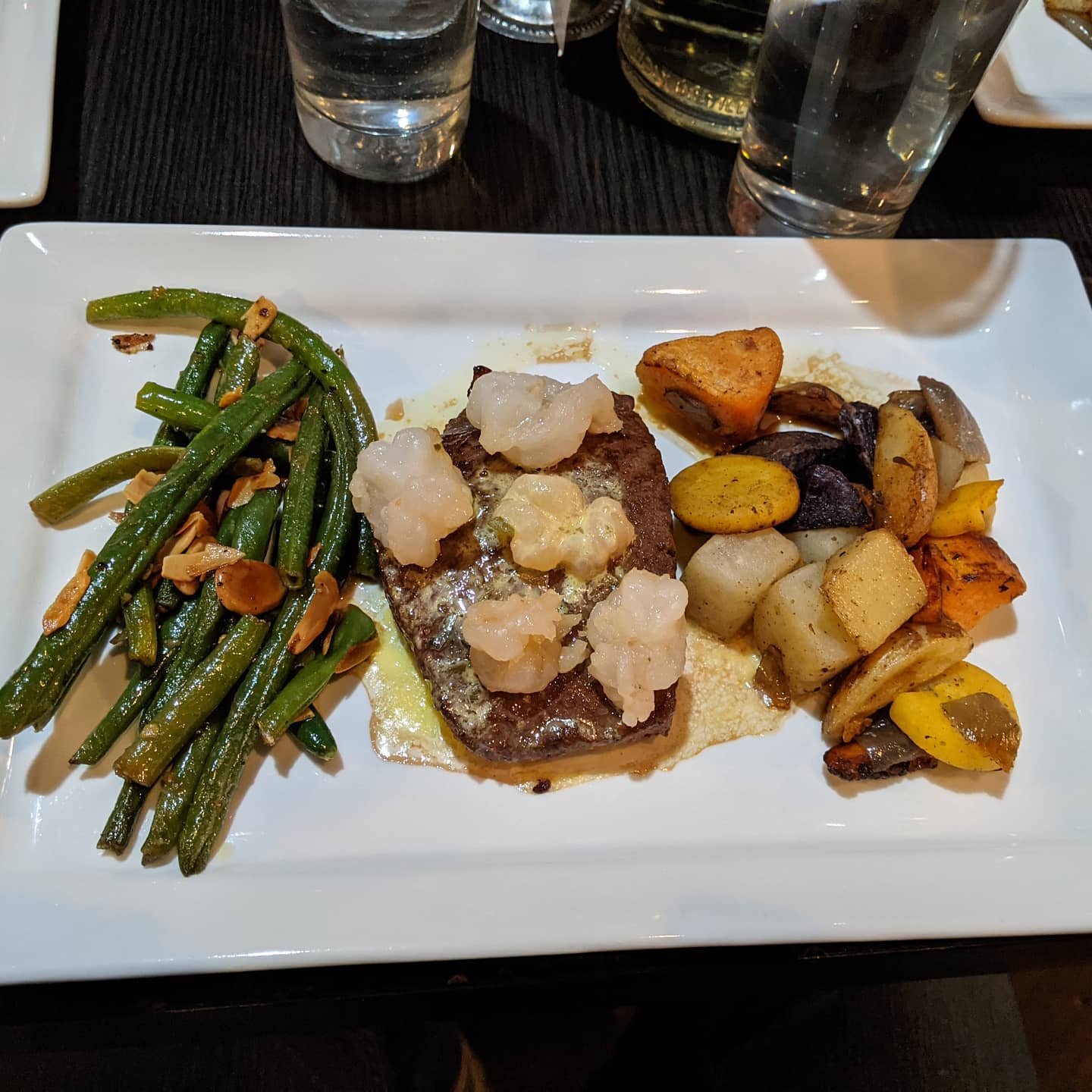 Local #foodporn. An awesome steak and lobster special for Valentine's Day at #craftedstlWe had to get them to do a special 3-way special though.