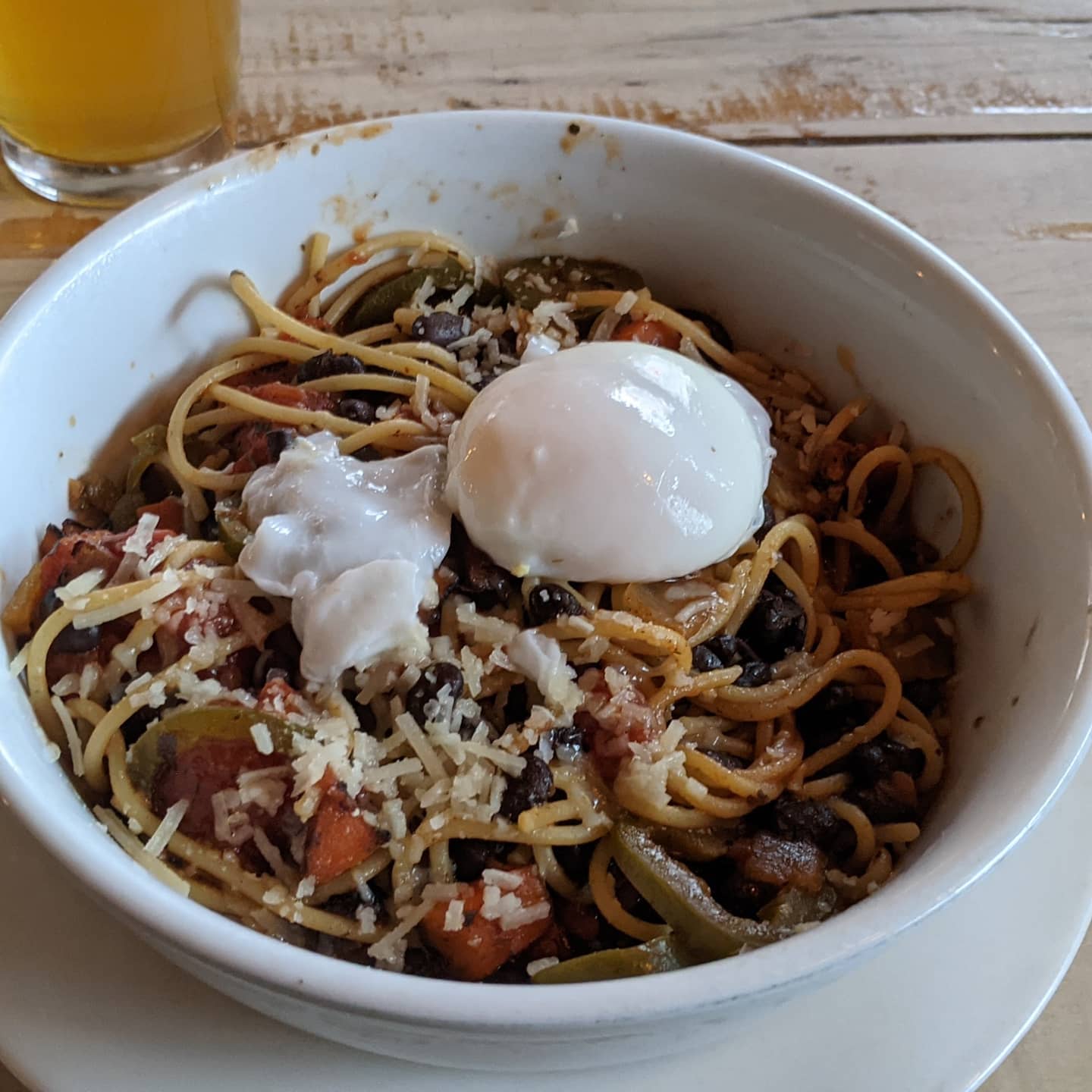 Alright, so this place has become a default for me when I visit. But the atmosphere is amazing, and the food is seriously good. Tonight a comfort food Cincinnati style Chilli from #fatcatstremont #cleveland #foodporn Tomorrow, the long drive home.