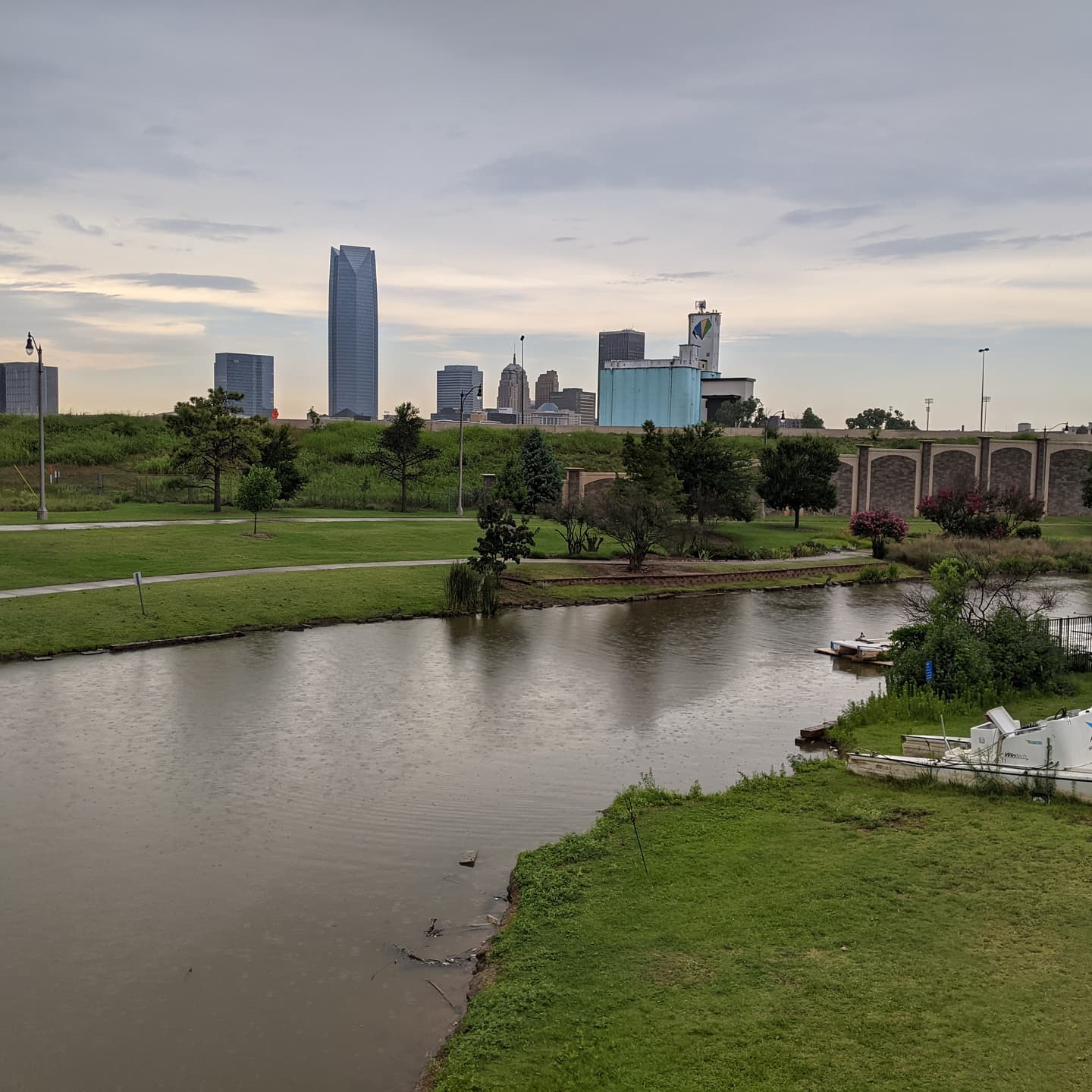 Looking back on #oklahomacity from the riverfront #okc