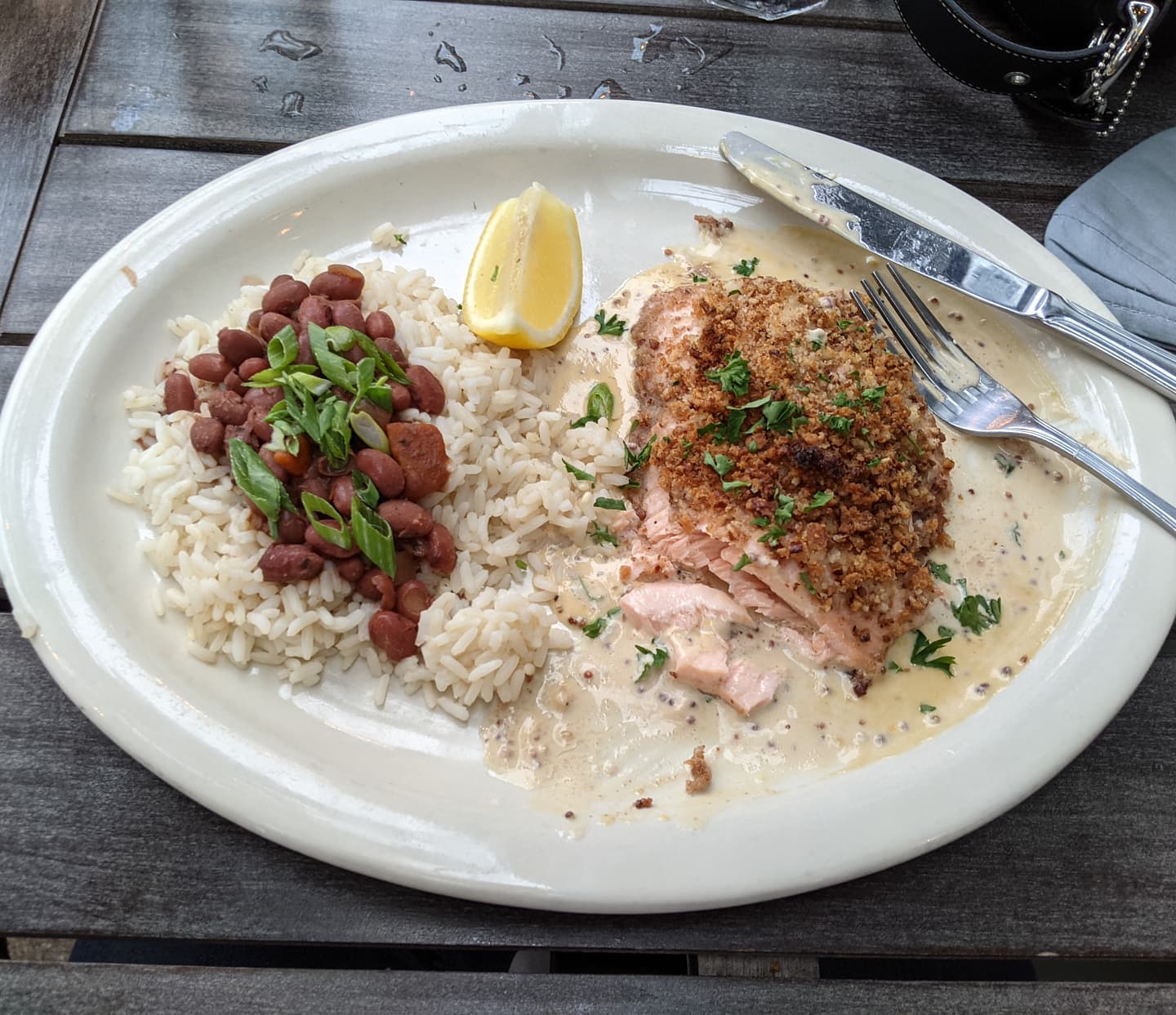 Dinner #foodporn. I couldn't resist a nibble before I photographed it. @frazersgoodeats #citylife #bentonpark