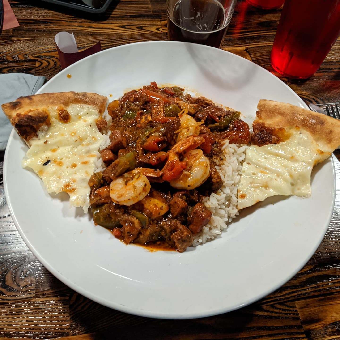 Missed posting this last night. Delicious Jambalaya at #royaloakbrewingco . Good #foodporn