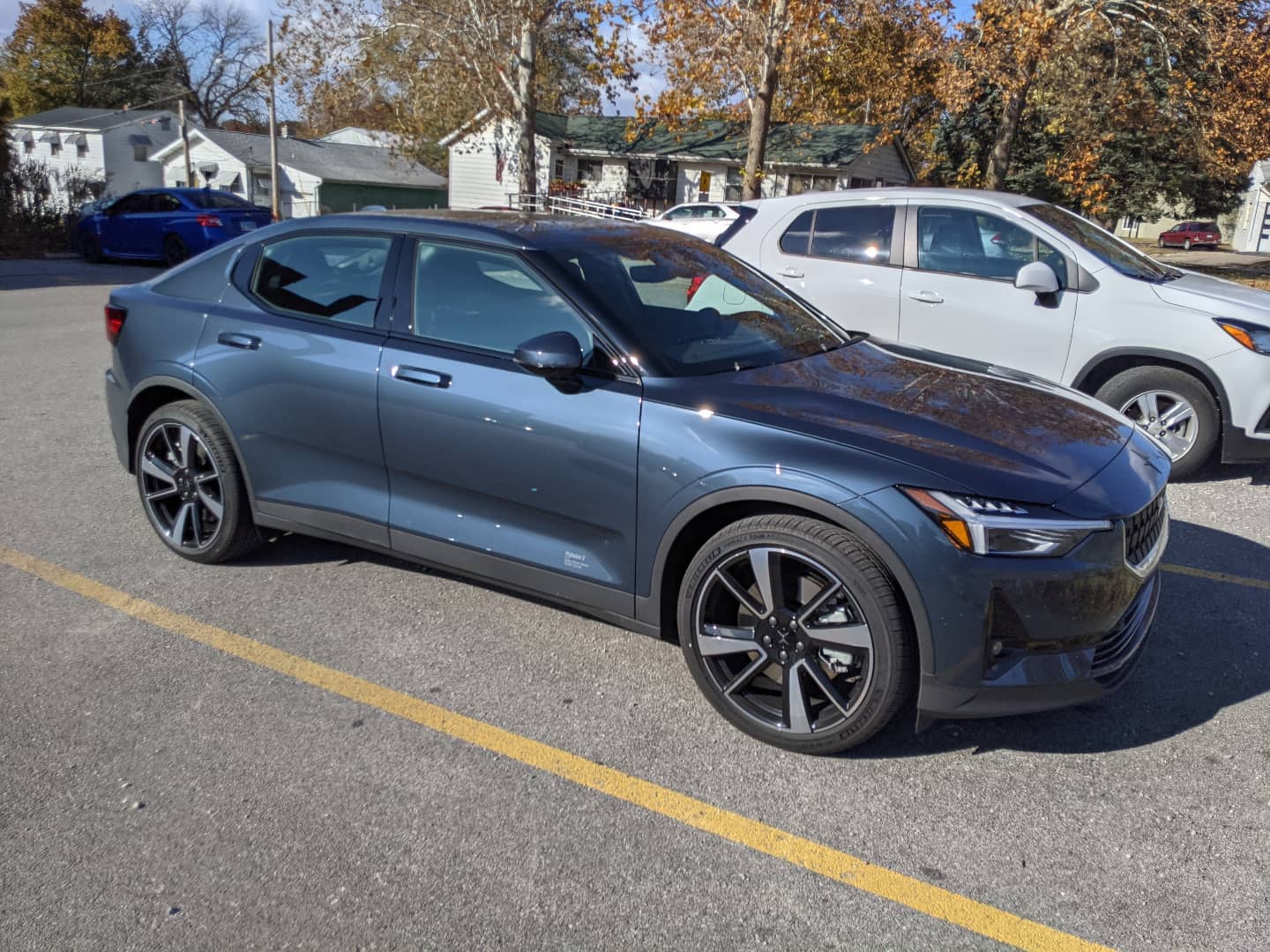 Coffee stop on a Sunday drive #polestar2 #electricvehicle