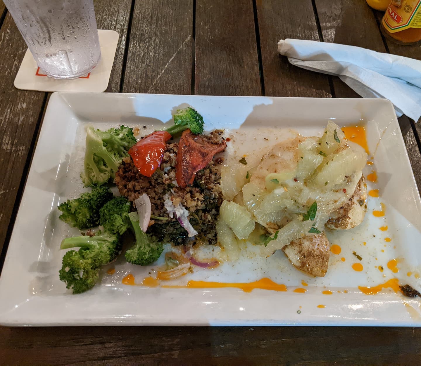 #foodporn makes a triumphant return with gently braised Chilean sea bass cheeks and a rainbow quinoa. I think I will be back here...