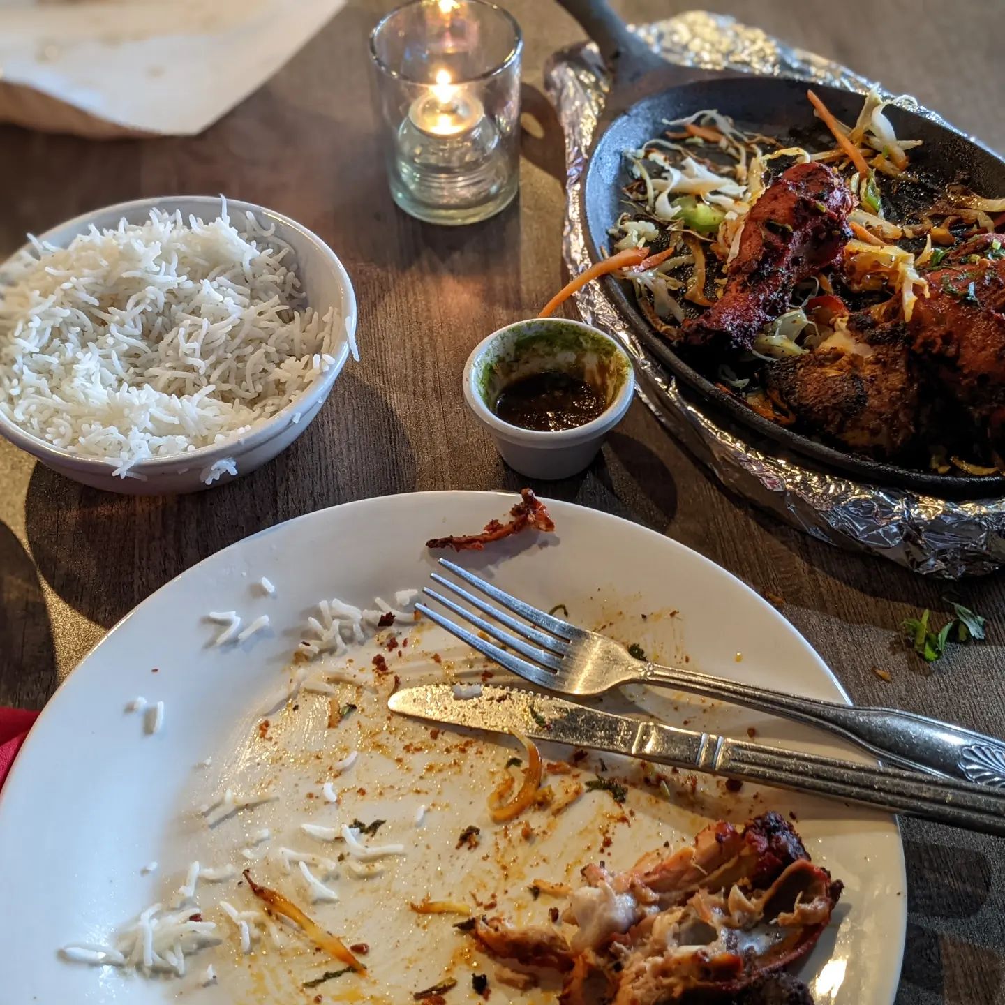 I demolished as much of the tandoori chicken and lamb as I could but yeah... Lunch tomorrow!! #foodporn #detroit