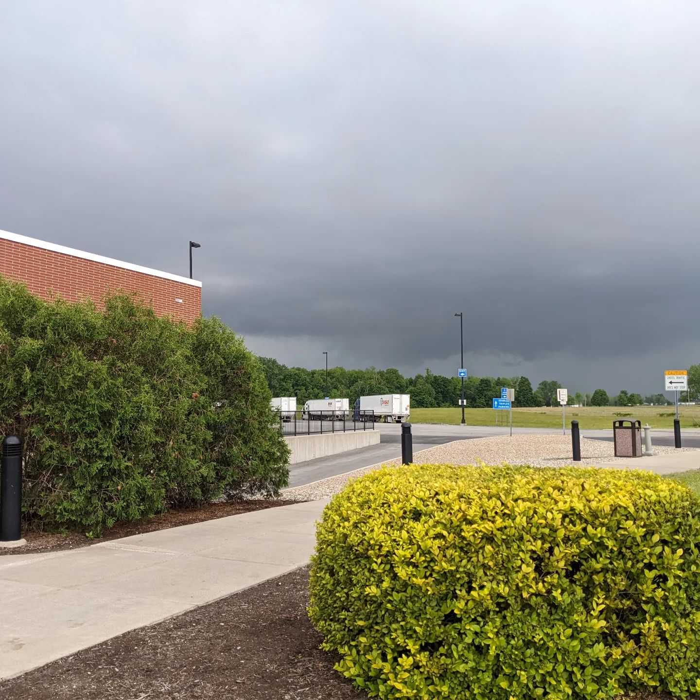 Charging stop in Ohio. I think I'm about to get wet.. #evlife